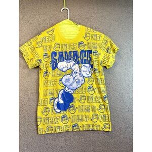 Popeye Shirt Adult  Cartoon Short Sleeve America  Large Casual‎  Colorful